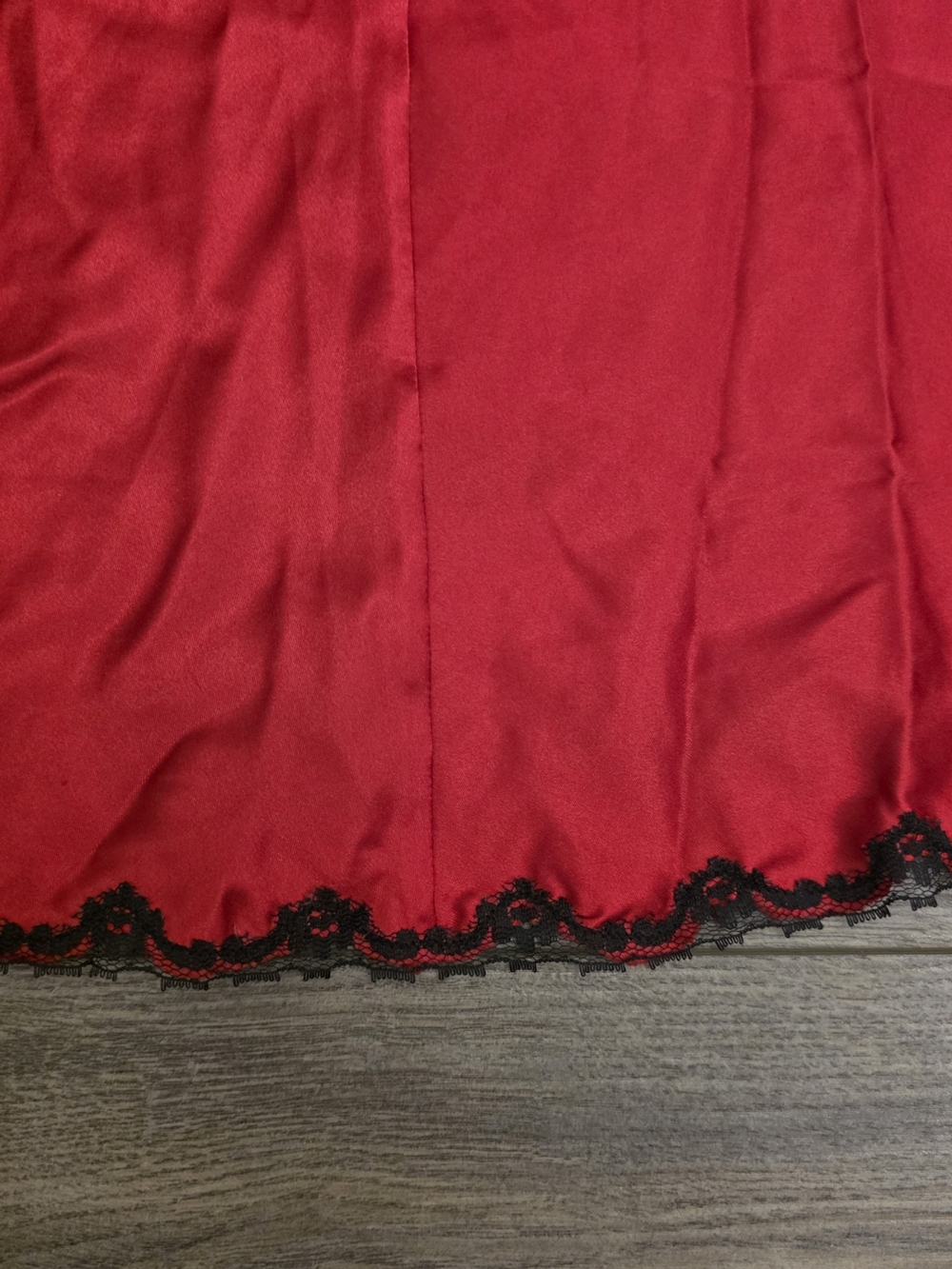 RARE VINTAGE Y2K VICTORIA’S SECRET RED SATIN SLIP DRESS SIZE LARGE - Picture 7 of 8